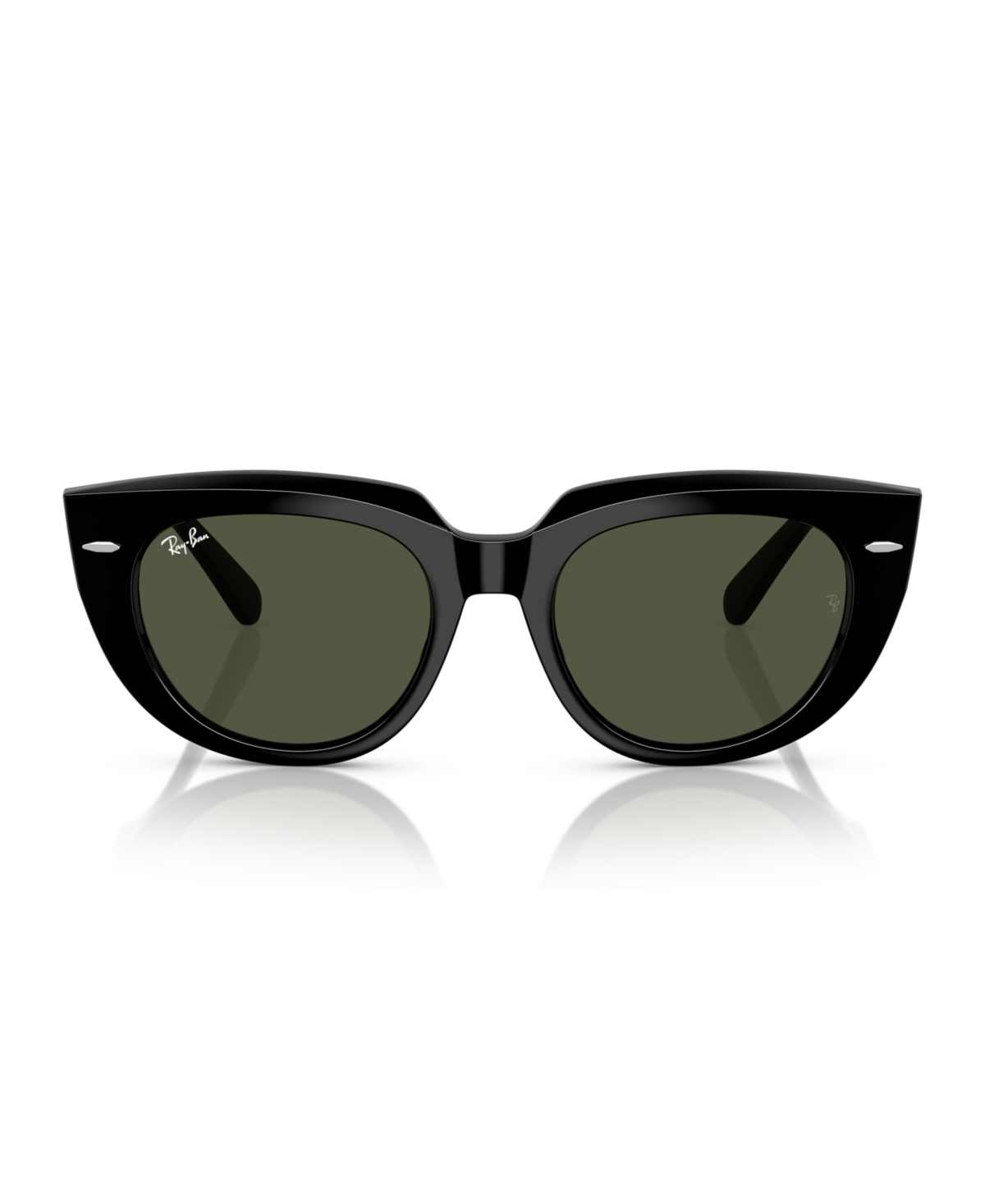 Ray Ban Doreen Sunglasses Black Frame Green Lenses 52-20 In Black