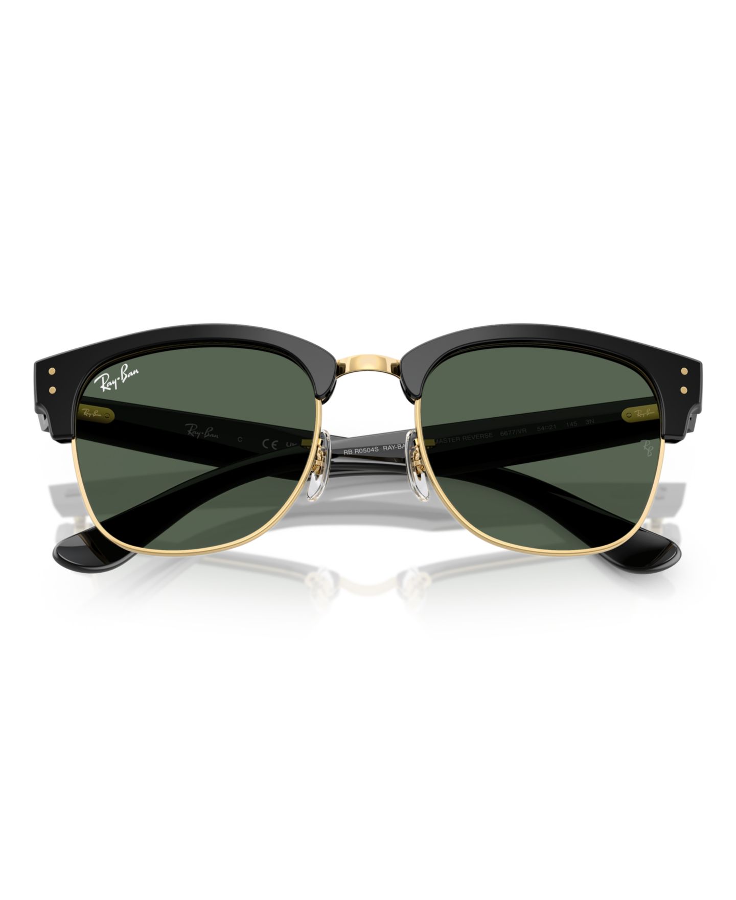 Солнцезащитные очки Ray-Ban Unisex Clubmaster Reverse, RBR0504S 51, цвет: Чёрный — фото 6