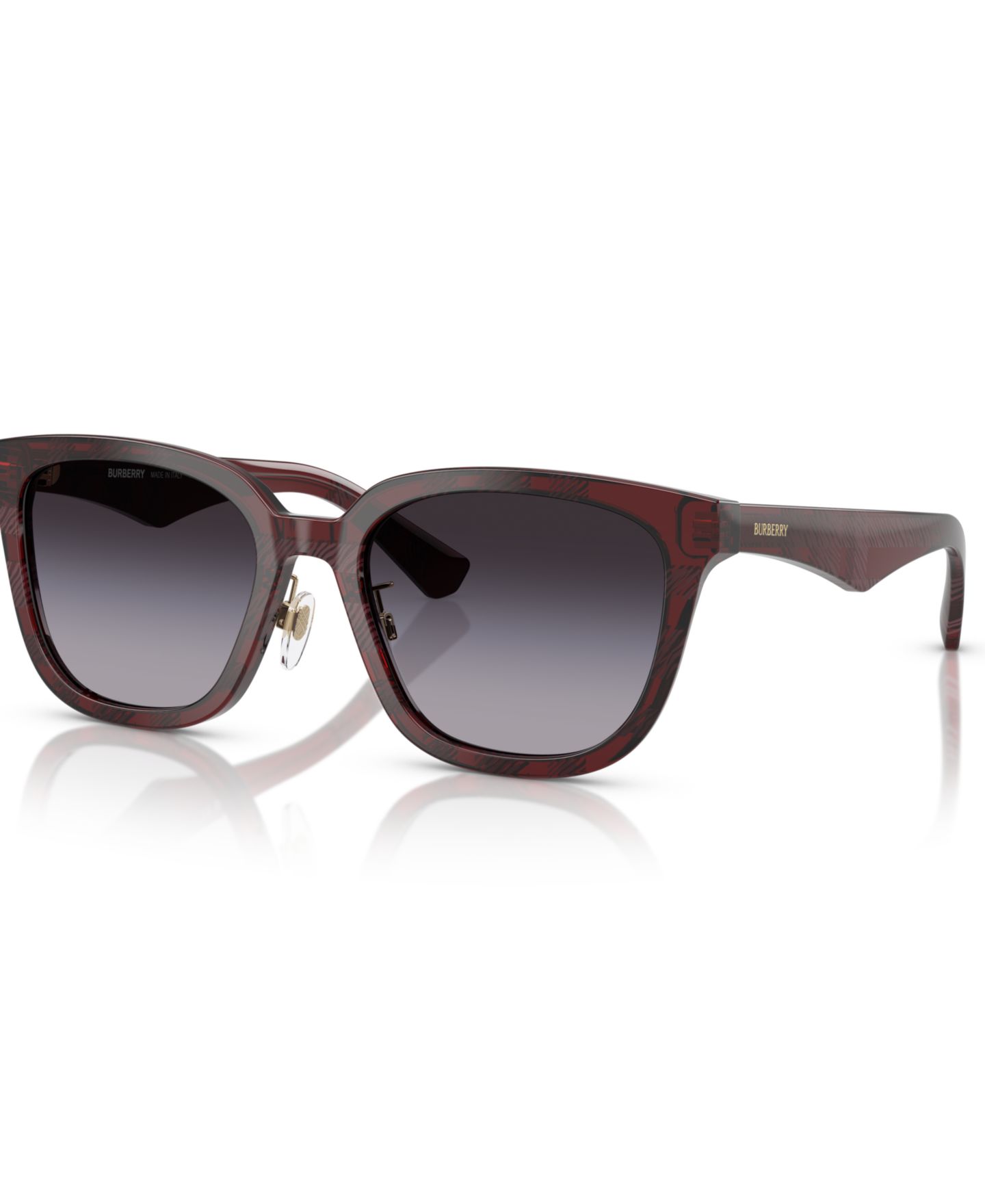 Женские солнцезащитные очки Burberry Sunglasses BE4446D, цвет: Клетчатый красный — фото 1