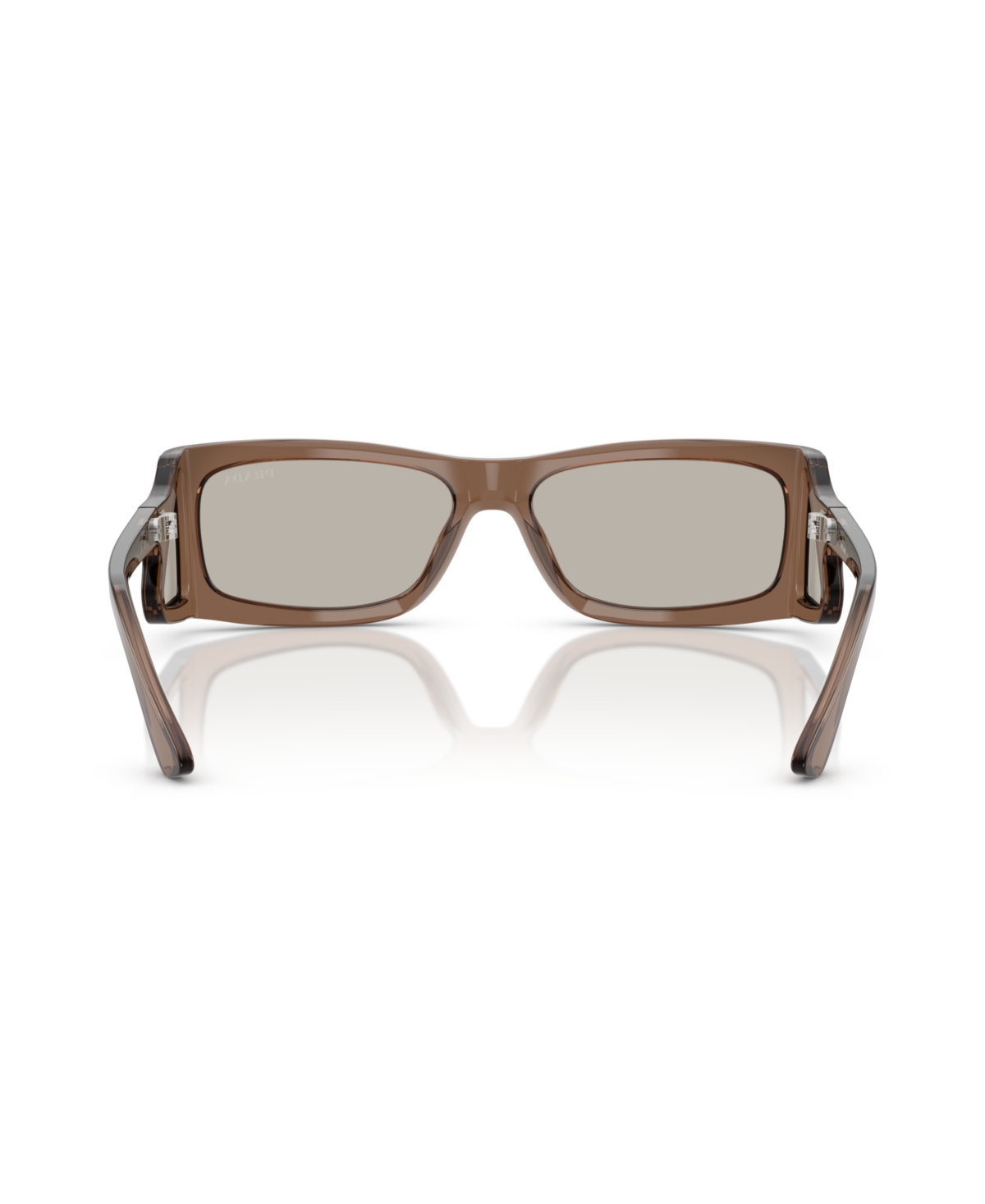 Prada Man Sunglass Pr B03s In Transparent Brown