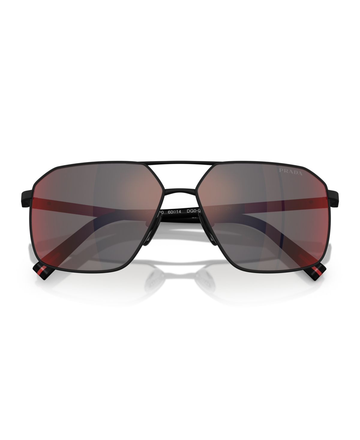 Prada Men's Sunglasses Ps A50s In Black Rubber