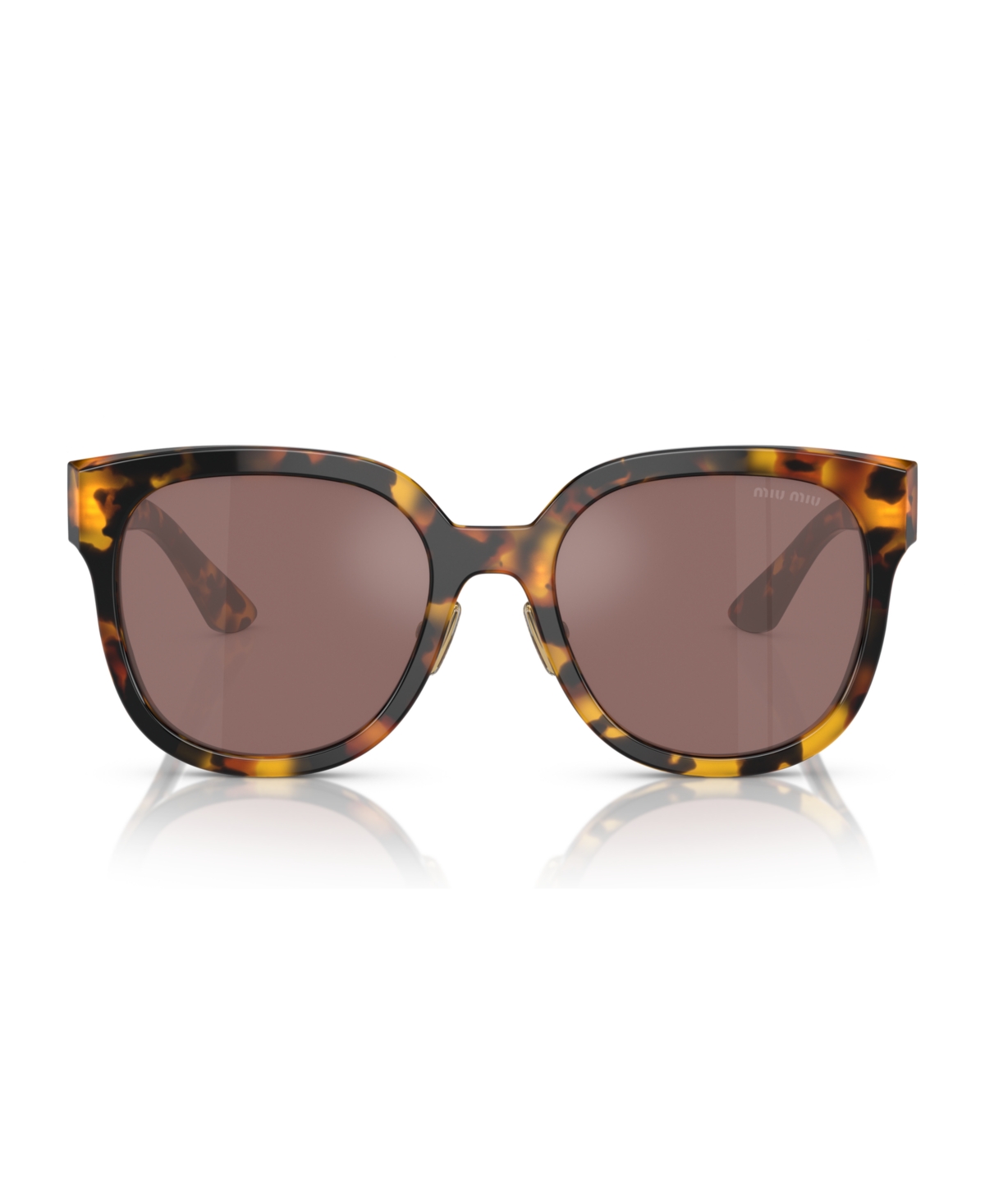 Miu Miu Womens Brown Mu 01zs Square-frame Acetate Sunglasses In Honey Havana