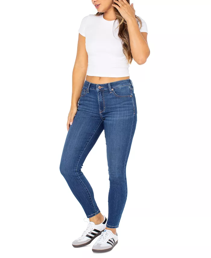 Juniors' Mid Rise Skinny Ankle Jeans - thumbnail 7