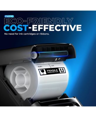 Label Maker Machine with Tape, PM220 Bluethooth Label Printer, 2 Inch Portable Thermal Printer for Small Business, Address, Logo, Clothing, Sticker Printer for Phones & PC, White