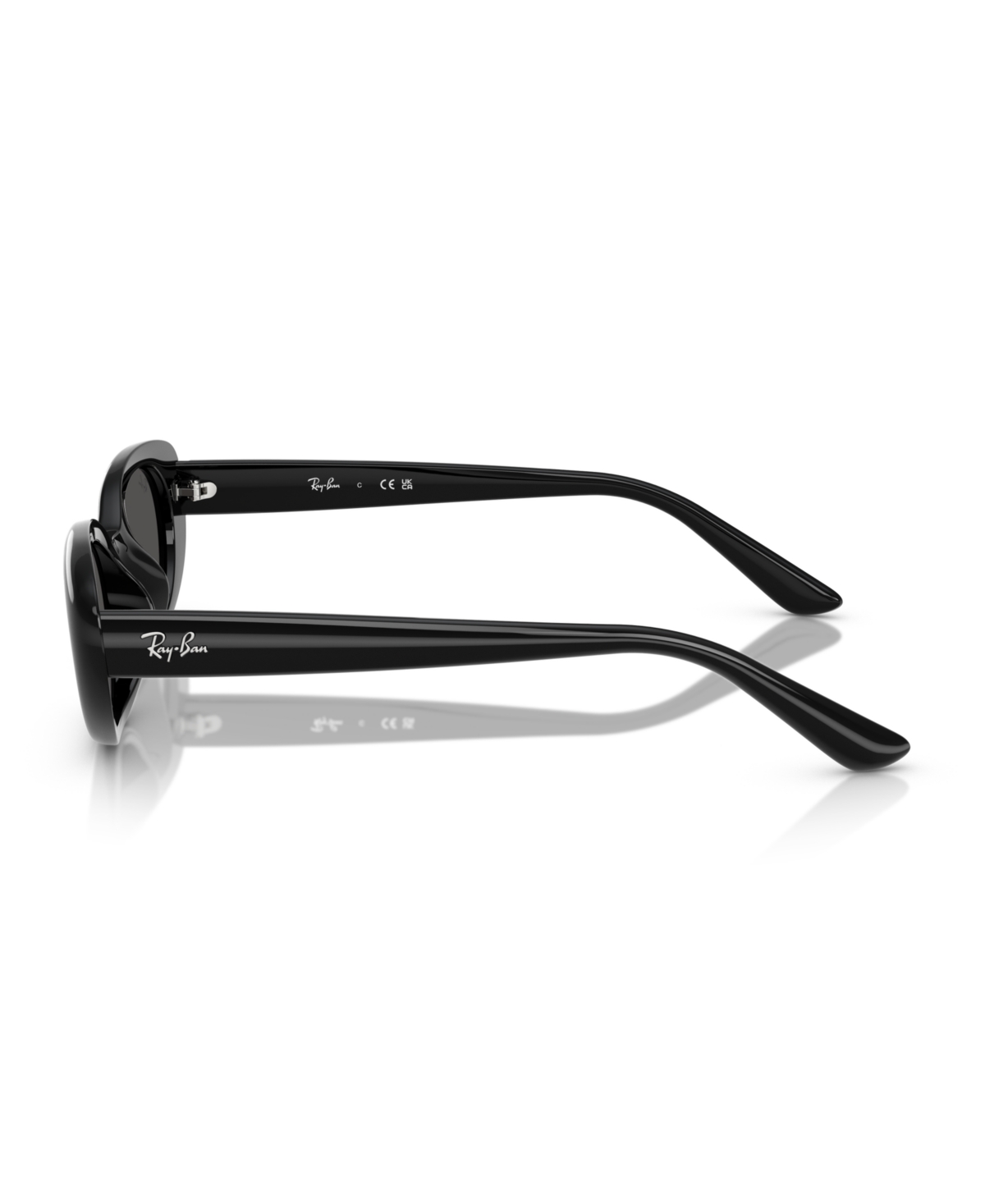 Ray Ban Rb4441d Rectangle Plastic Sunglasses In Opal Beige