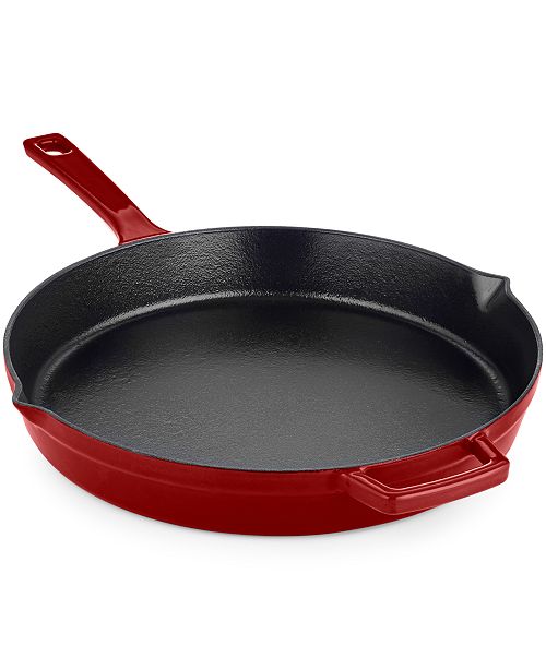 Martha Stewart Collection 12" Enameled Cast Iron Fry Pan, Created for