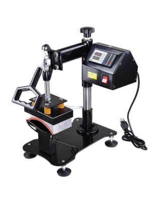 5 1/2" x 3" Digital Hat Cap Heat Press Machine Sublimation Transfer Steel Frame Swing Away