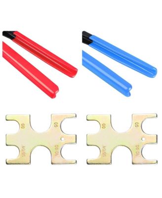 1/2" 3/4" PEX Crimper Copper Ring Crimping Tool Kit with Go/no Go Gauge 2 Pack