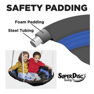 Fun All Mighty Swing Set w/See Saw, Super Disc, Swings, & Slide