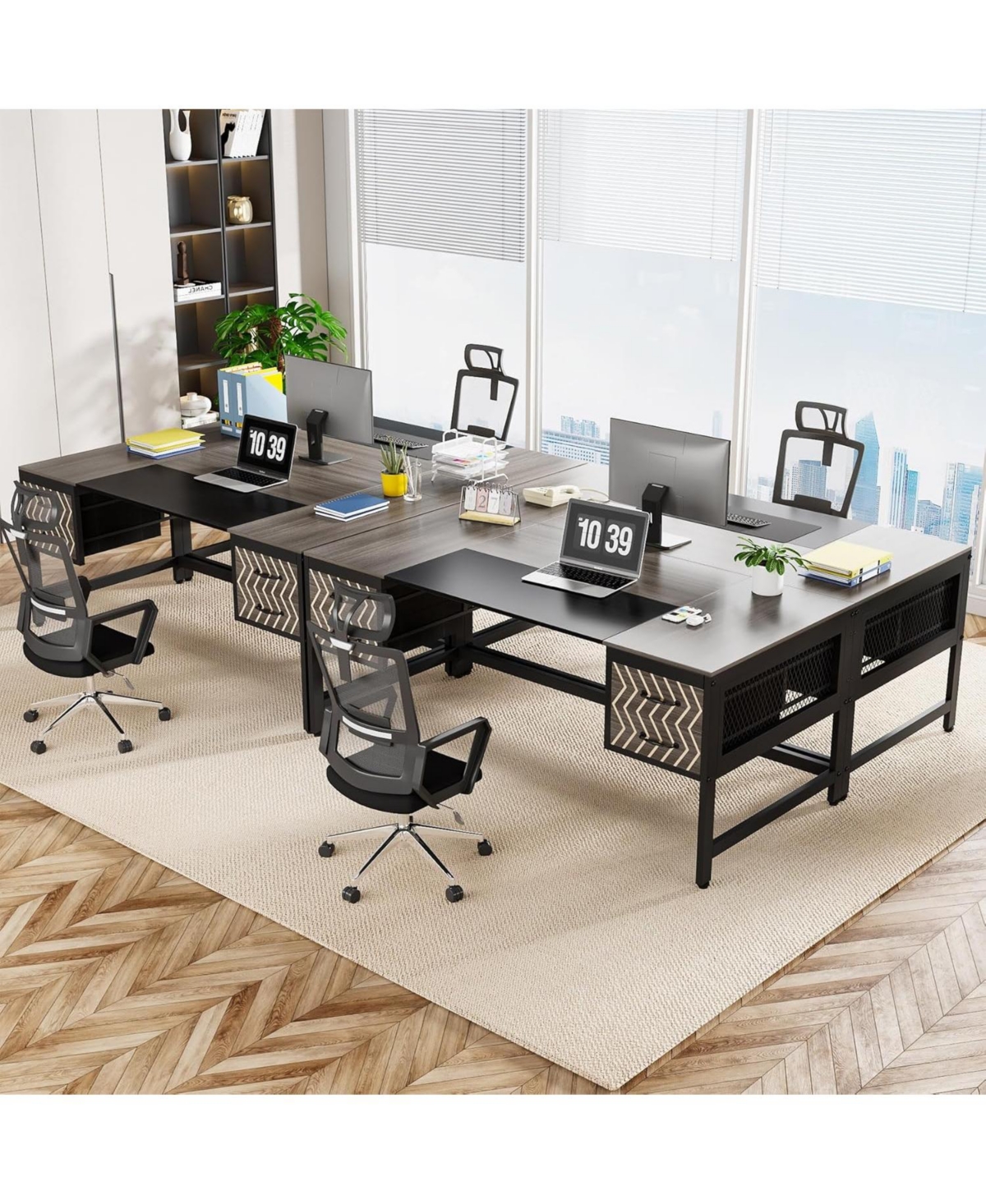 Tribesigns Computer Executive Desk with Drawers: 63