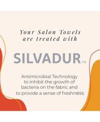 Silvadur Treated Microfiber 12/Pack Salon Towels, 16x27 inches