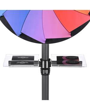 Rectangular Serving Tray for Dual Use Prize Wheel Clear Acrylic Tradeshow Party