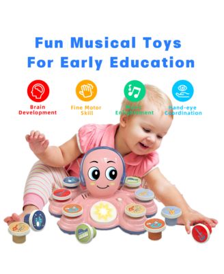 Rock Octopus, Interactive Musical Toys for Toddlers - Pink