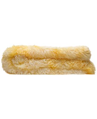Premium Soft, Fuzzy Solid Faux Long Fur Blanket, Throw