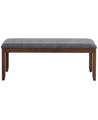 Upholstered Entryway Bench Footstool with Wood Legs