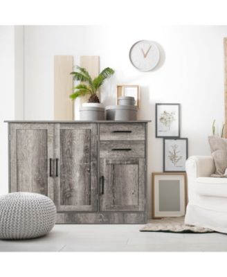 Buffet Storage Cabinet with 2-Door Cabinet and 2 Drawers