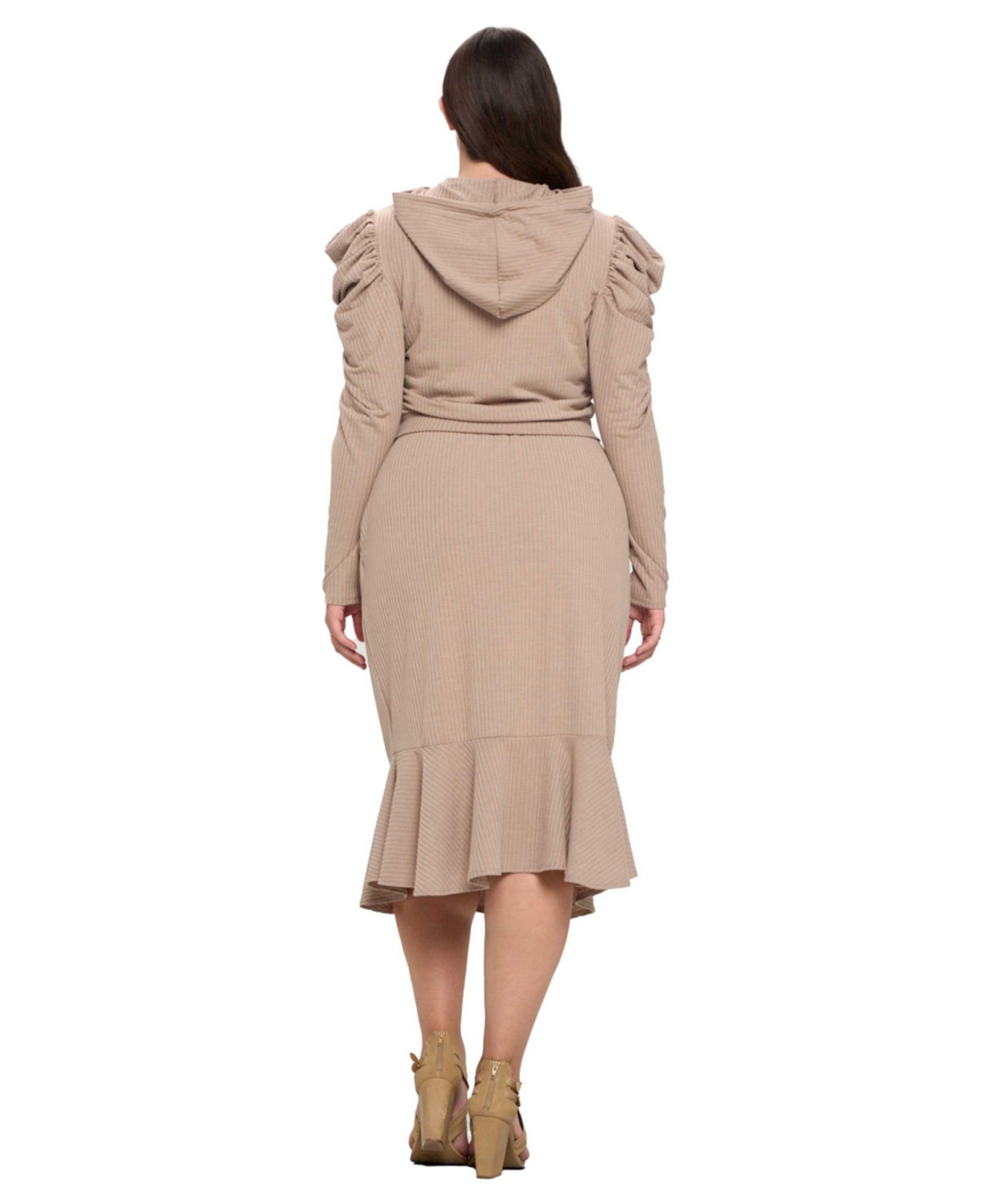 L I V D Plus Size Carmen Top and Skirt Set