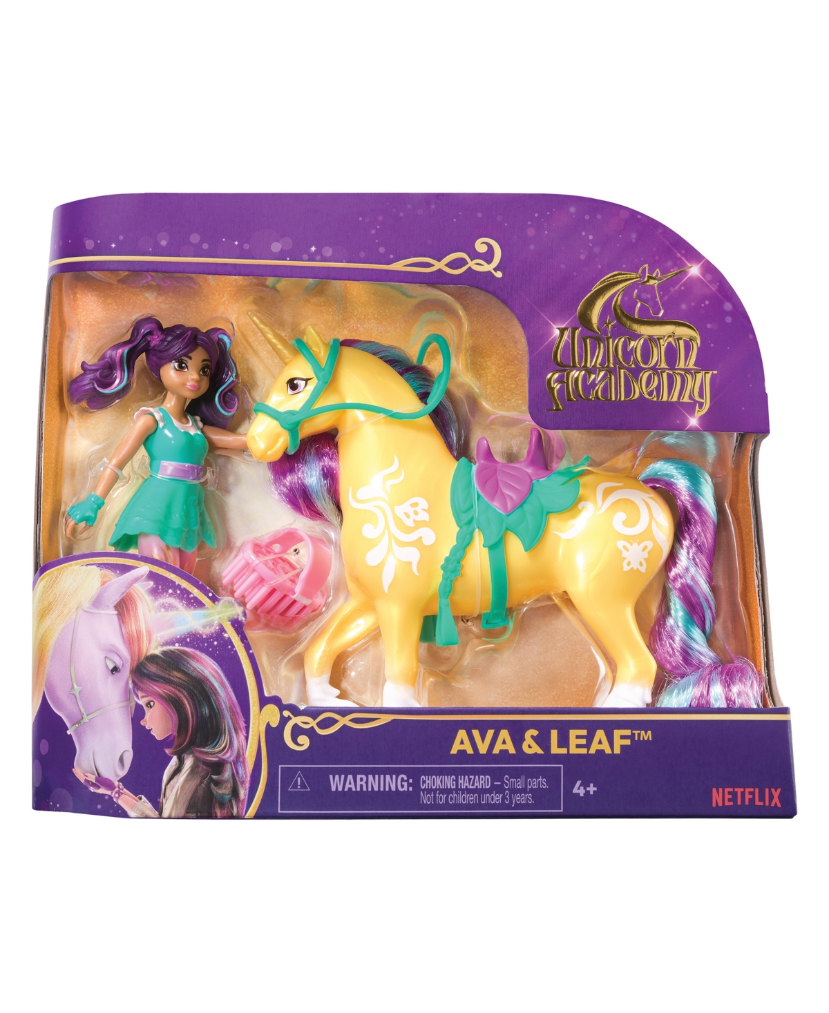 UNICORN ACADEMY AVA LEAF SET WITH 2 RIDING ACCESSORIES TOYS 