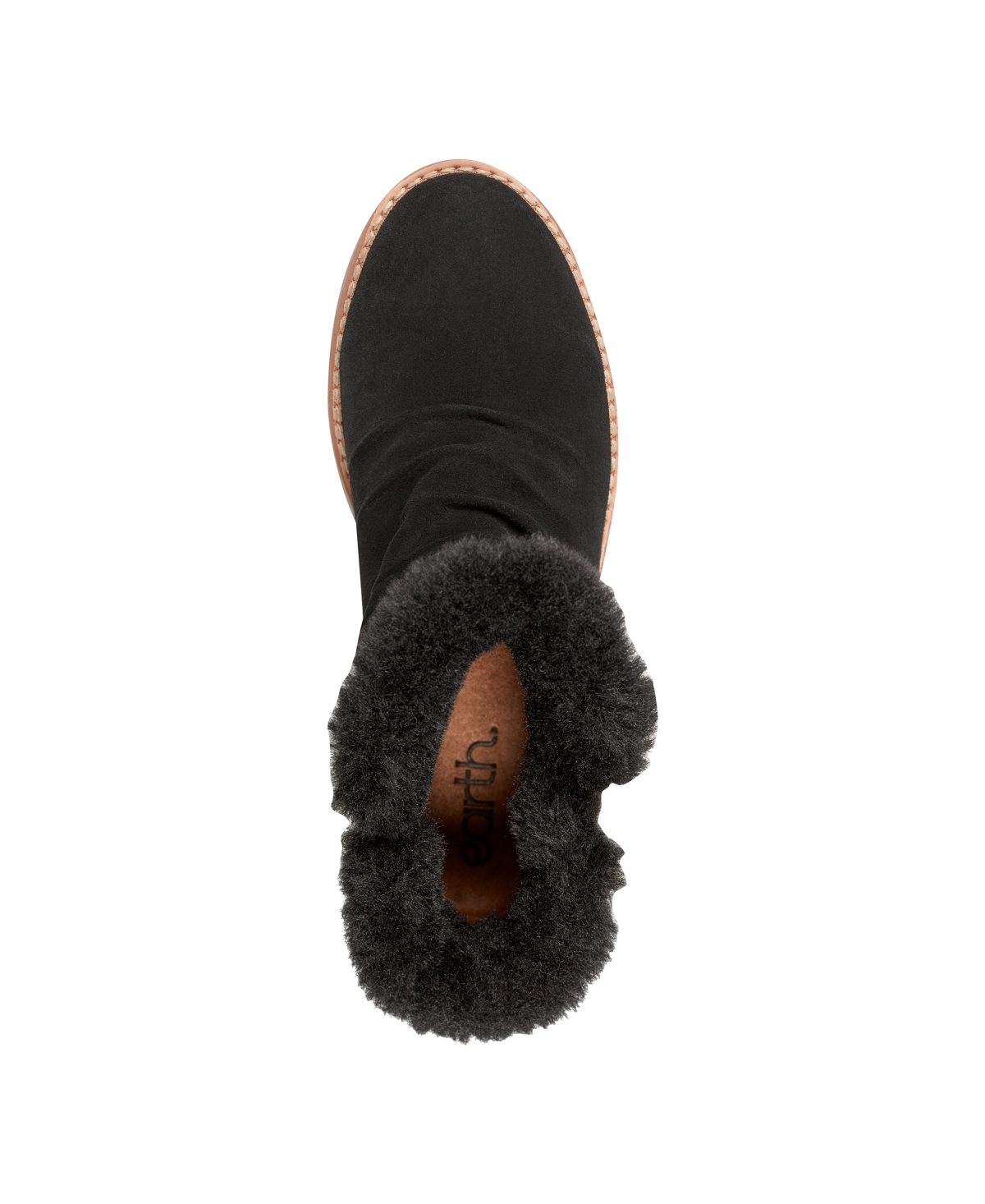 Shop Earth Women's Yara Cozy Waterproof Lug Sole Boots In Black Suede