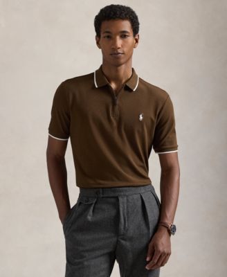 トップス Ralph Lauren Polo Polo Ralph Lauren Men's Classic-Fit Stretch Mesh Zip Polo Shirt