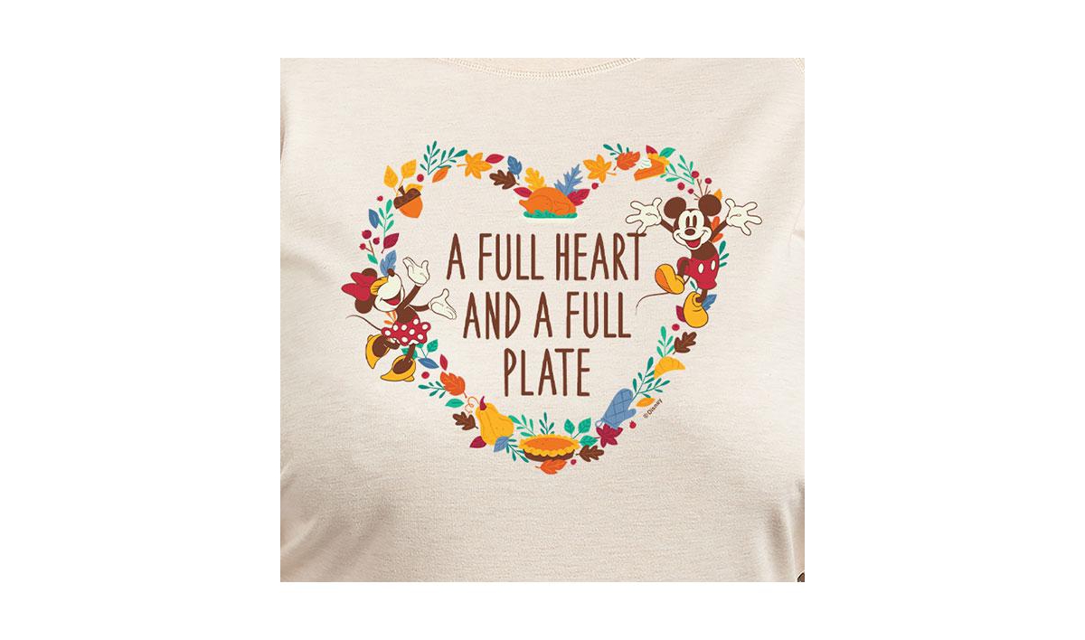 Hybrid Apparel Plus Size Disney Full Heart Graphic Pullover T-shirt In Beige,khaki