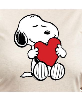 Plus Size Peanuts Heart Graphic Pullover T-shirt