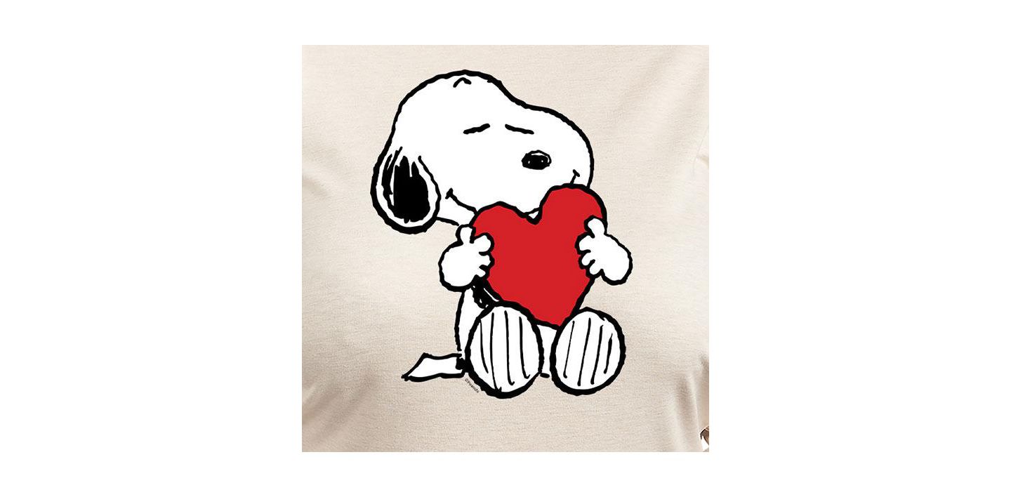 Женский свитер Hybrid Apparel Plus Size Peanuts Heart Graphic Pullover T-shirt, цвет: Бежевый / Хаки — фото 3