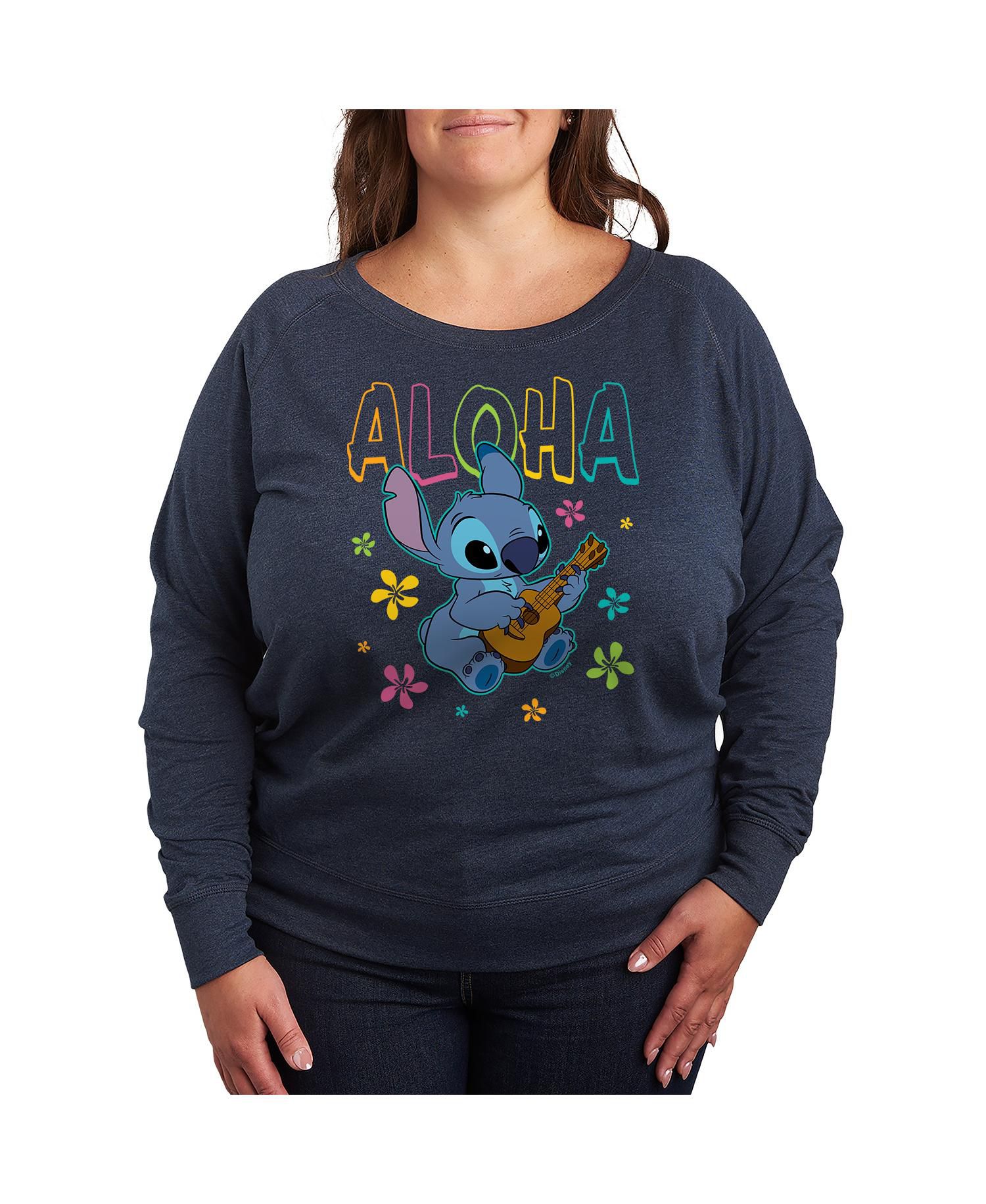 Plus Size Lilo and Stitch Aloha Graphic Pullover T-shirt