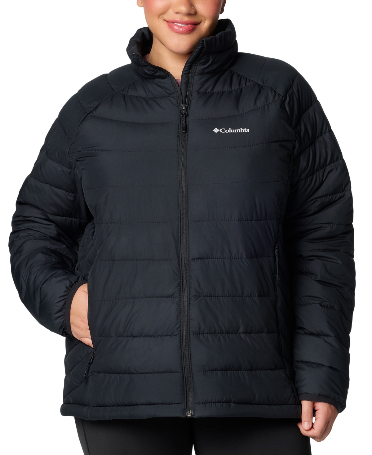 Plus Size Powder Lite Ii Full Zip Insulated Jacket - Black