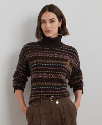 Lauren Ralph Lauren - Women's Fair Isle Wool-Blend Turtleneck Sweater