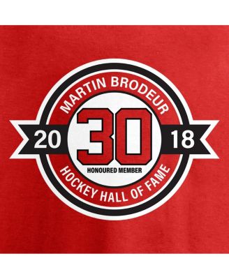 Big Boys and Girls Martin Brodeur Red New Jersey Devils Hall of Fame T-Shirt