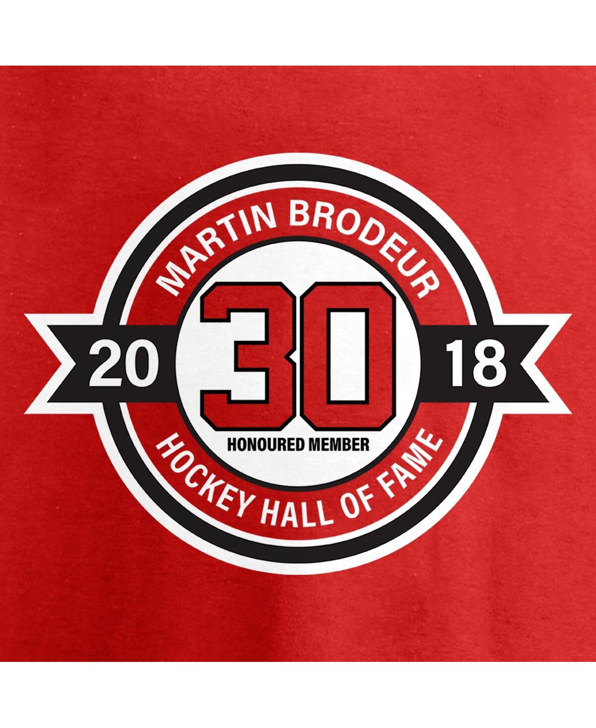 Fanatics Big Boys and Girls Martin BrodeurNew Jersey Devils Hall of Fame T-Shirt - Red