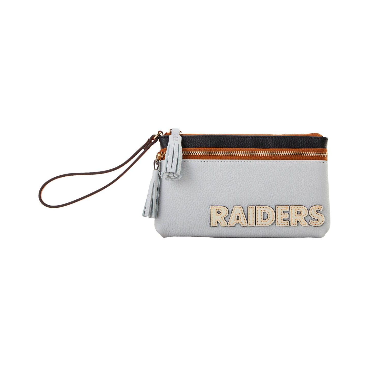 Женская сумка Dooney & Bourke Las Vegas Raiders Infield Double-Zip Wristlet — фото 1