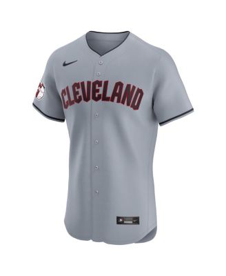 Men's Gray Cleveland Guardians Alternate Vapor Premier Elite Patch Jersey
