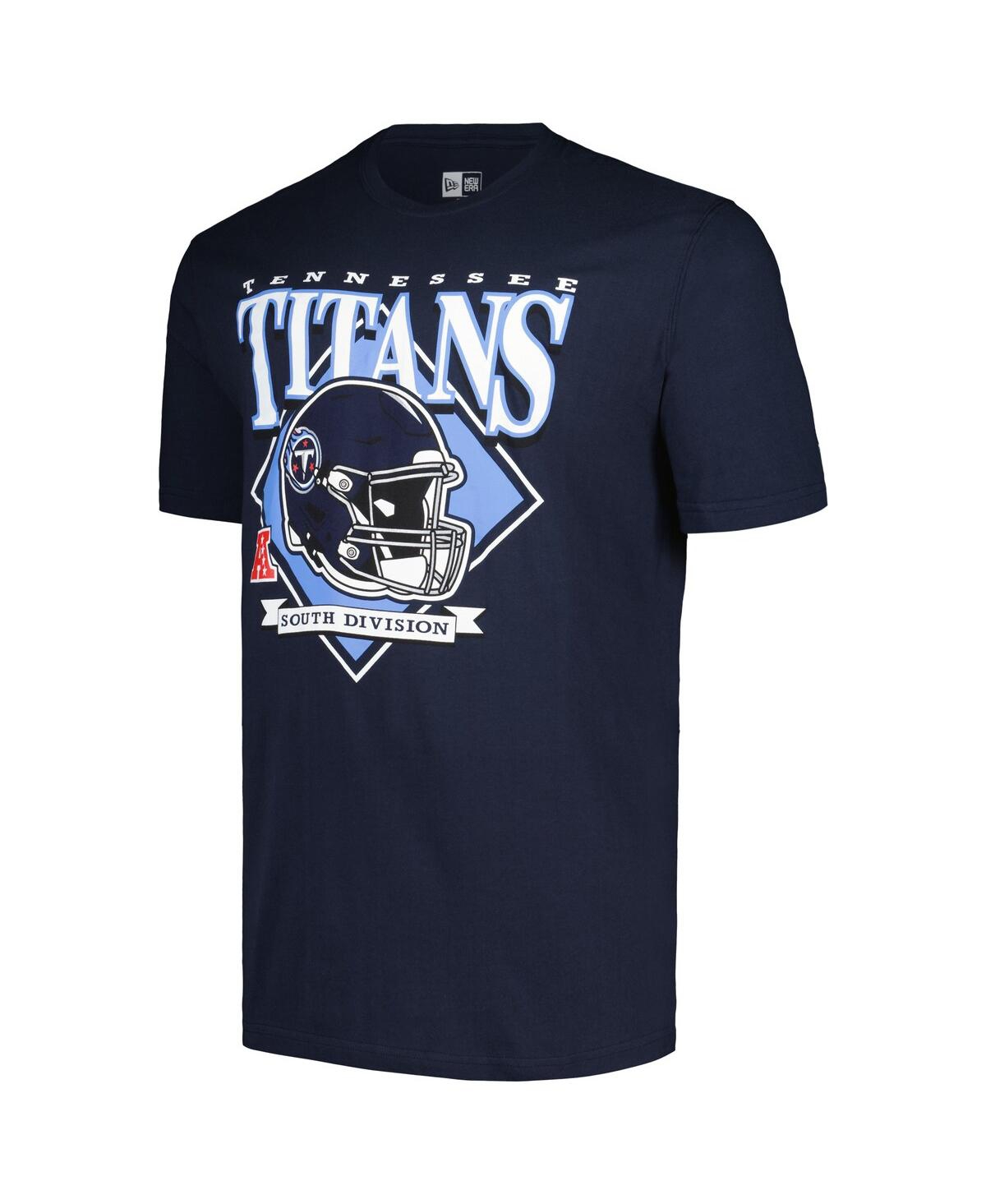 NEW ERA MEN'S NAVY TENNESSEE TITANS BIG TALL HELMET T-SHIRT 