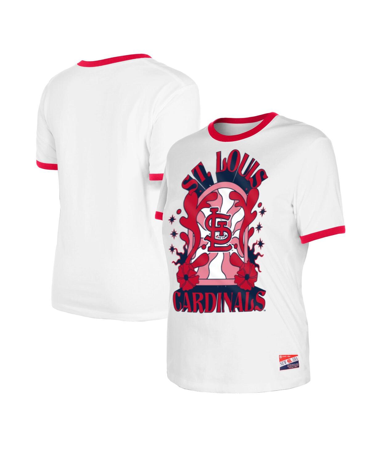New Era Women's White St. Louis Cardinals Oversized Ringer T-shirt