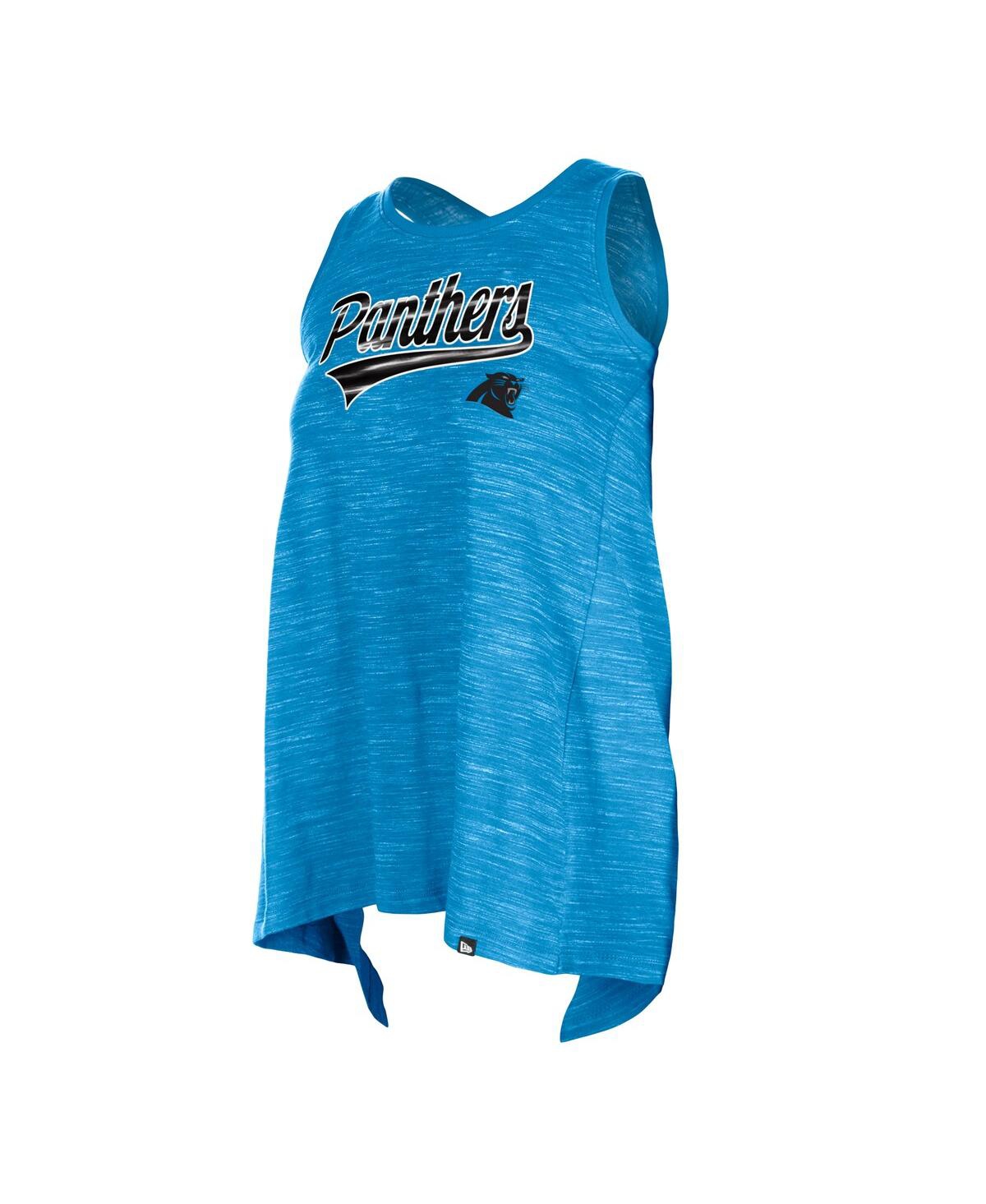 NEW ERA WOMEN'S BLUE CAROLINA PANTHERS SPACE DYE ACTIVE TANK TOP 