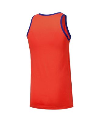 Men's Orange New York Mets Jersey Ringer Tank Top