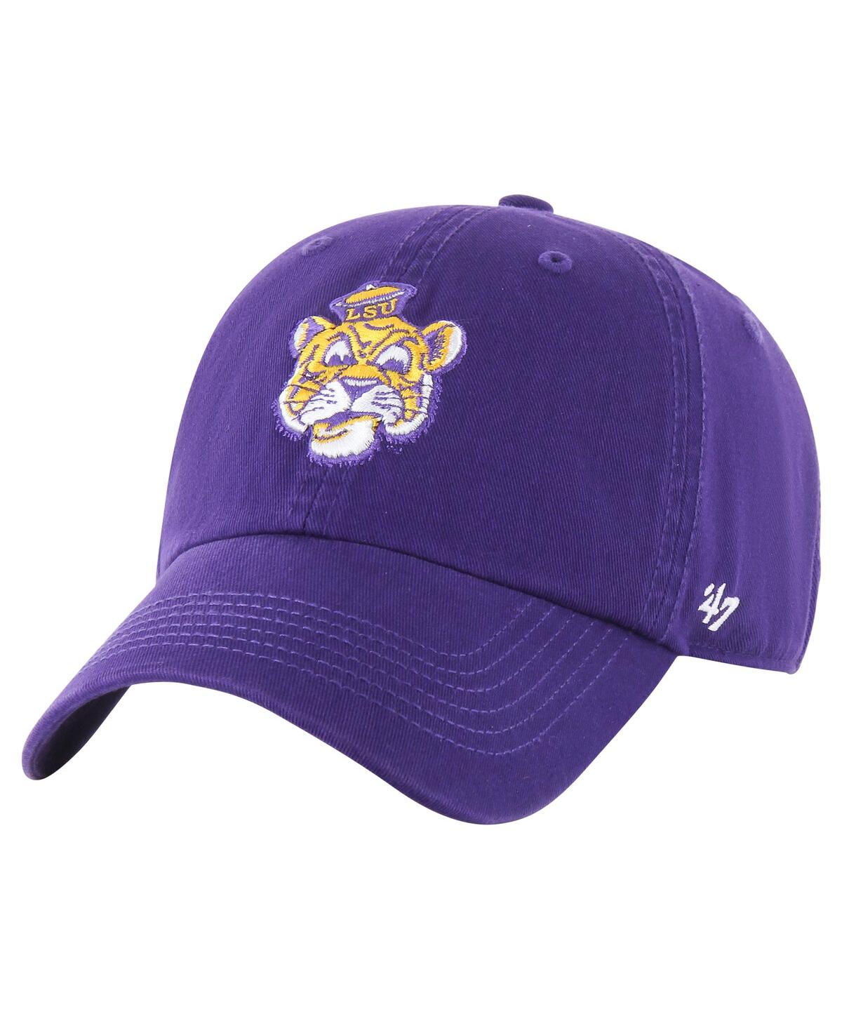 Shop 47 Brand Men's Purple Lsu Tigers Vintage Sure Shot Franchise Fitted Hat