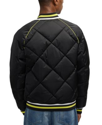 Men's Yrachie Color Block Quilted Varsity Bomber Jacket