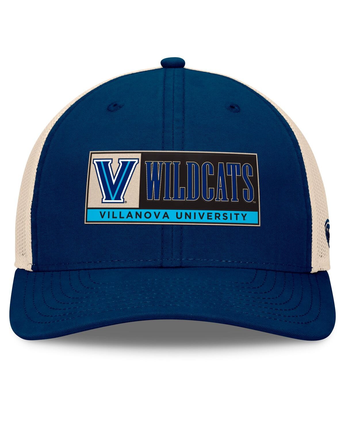 Top Of The World Men's Navy/natural Villanova Wildcats Bennett Trucker Adjustable Hat In Navy,natural