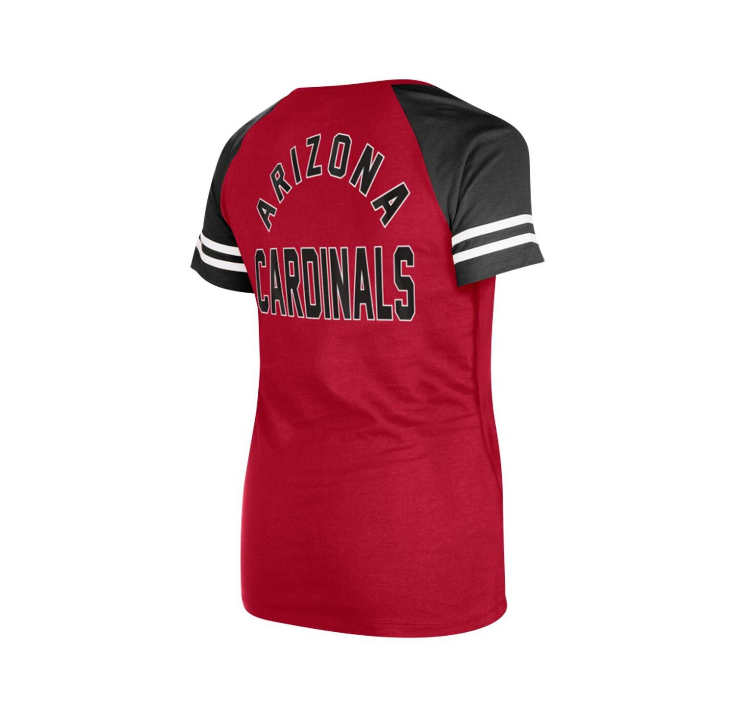 Women's Cardinal Arizona Cardinals Lace-Up Raglan T-Shirt