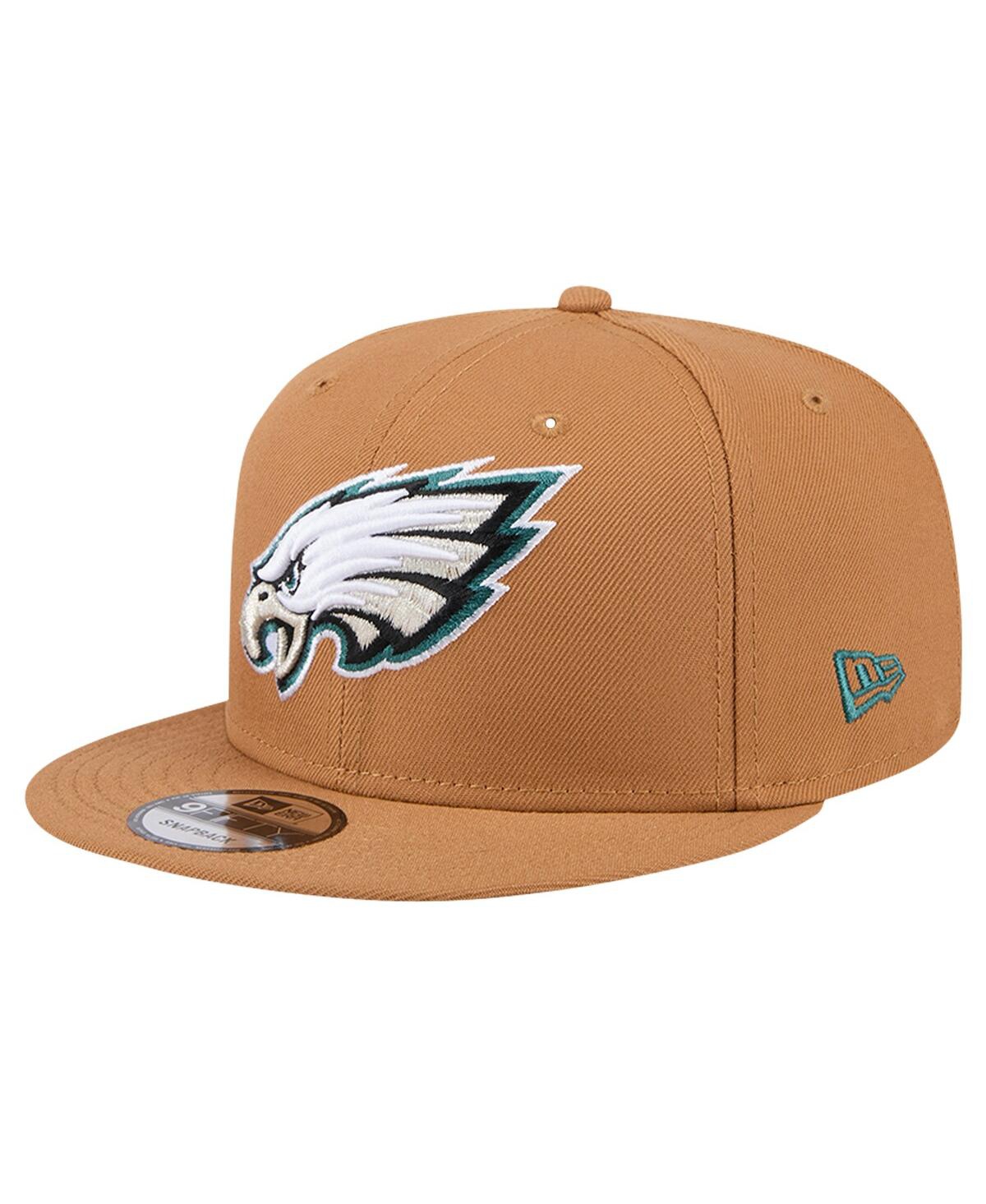 New Era Men'sPhiladelphia Eagles Color Pack 9FIFTY Snapback Hat with Side Patch - Tan