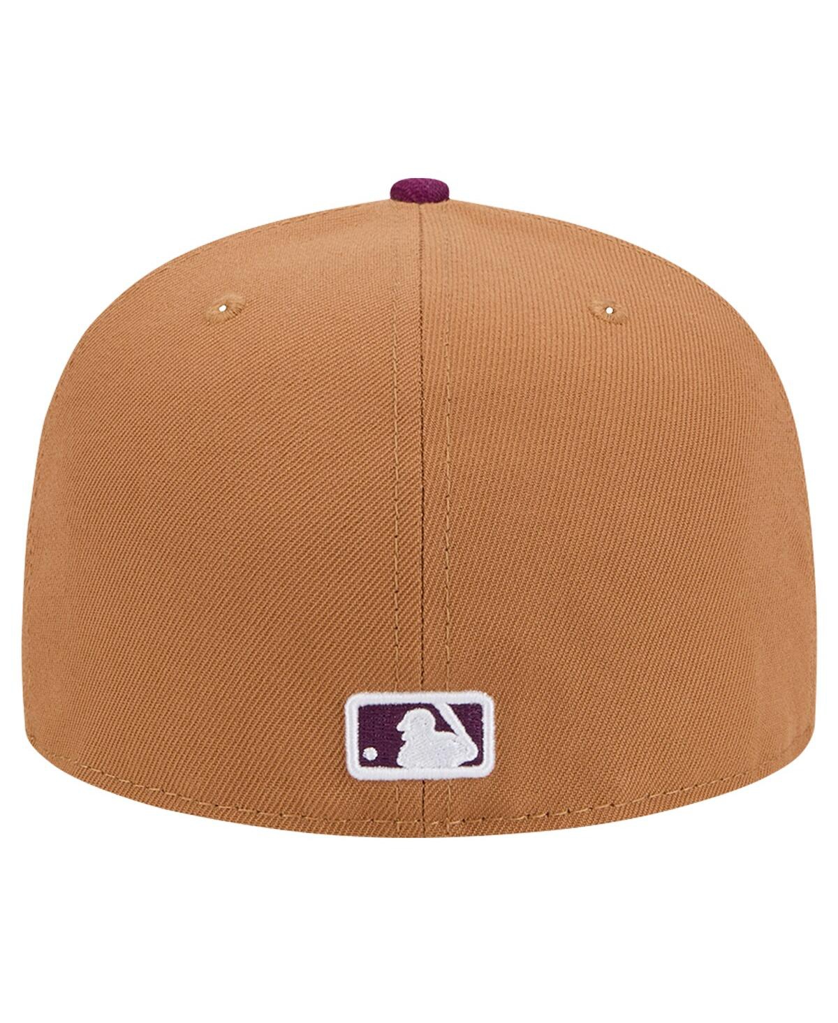 New Era Men's Brown/purple Los Angeles Dodgers Two-tone Color Pack 59fifty Fitted Hat In Brown,purple