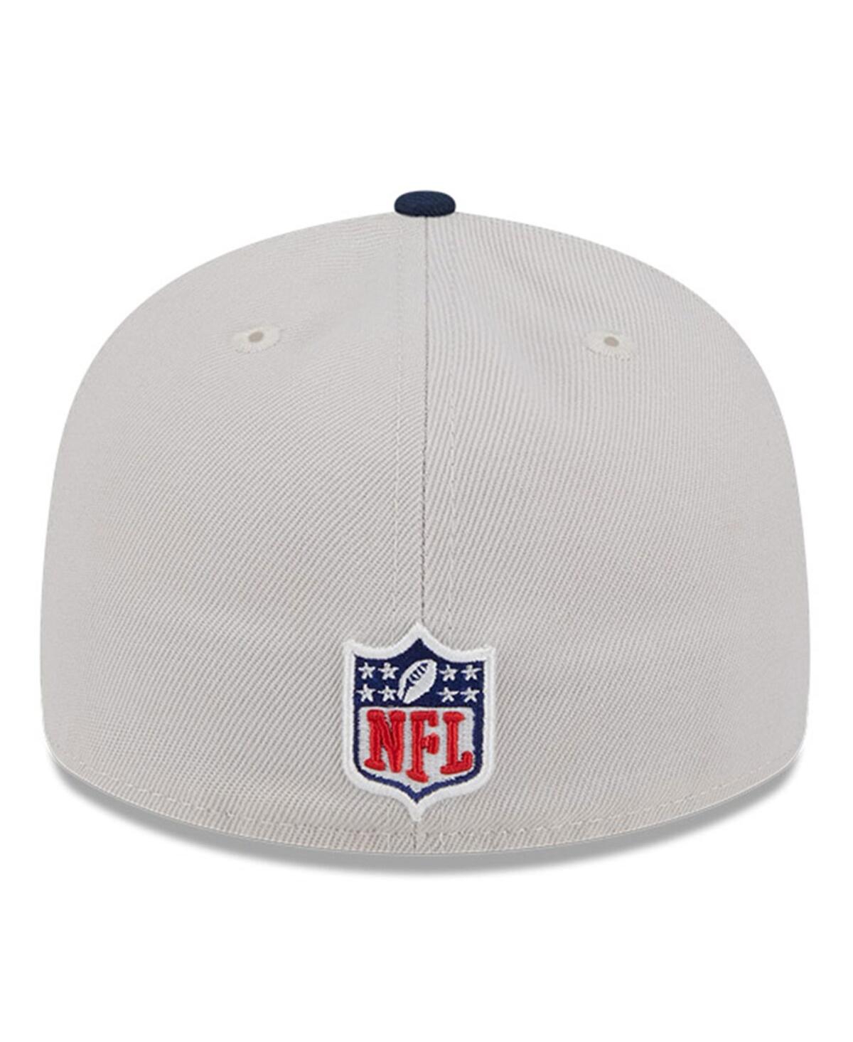 New Era Men'sNavy Dallas Cowboys 2024 Sideline Historic Low Profile 59FIFTY Fitted Hat - Stone, Navy