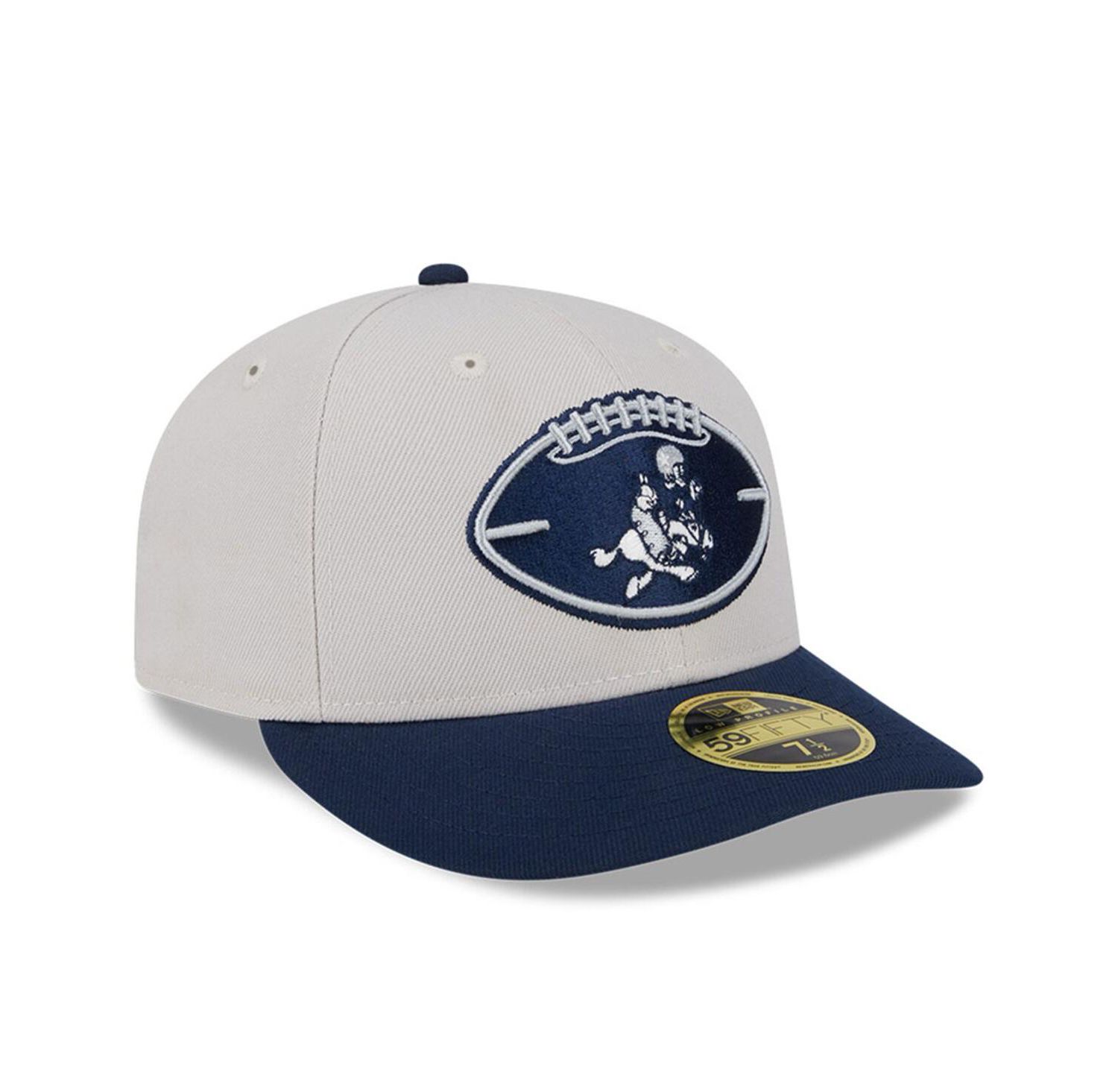 Men's Stone/Navy Dallas Cowboys 2024 Sideline Historic Low Profile 59FIFTY Fitted Hat