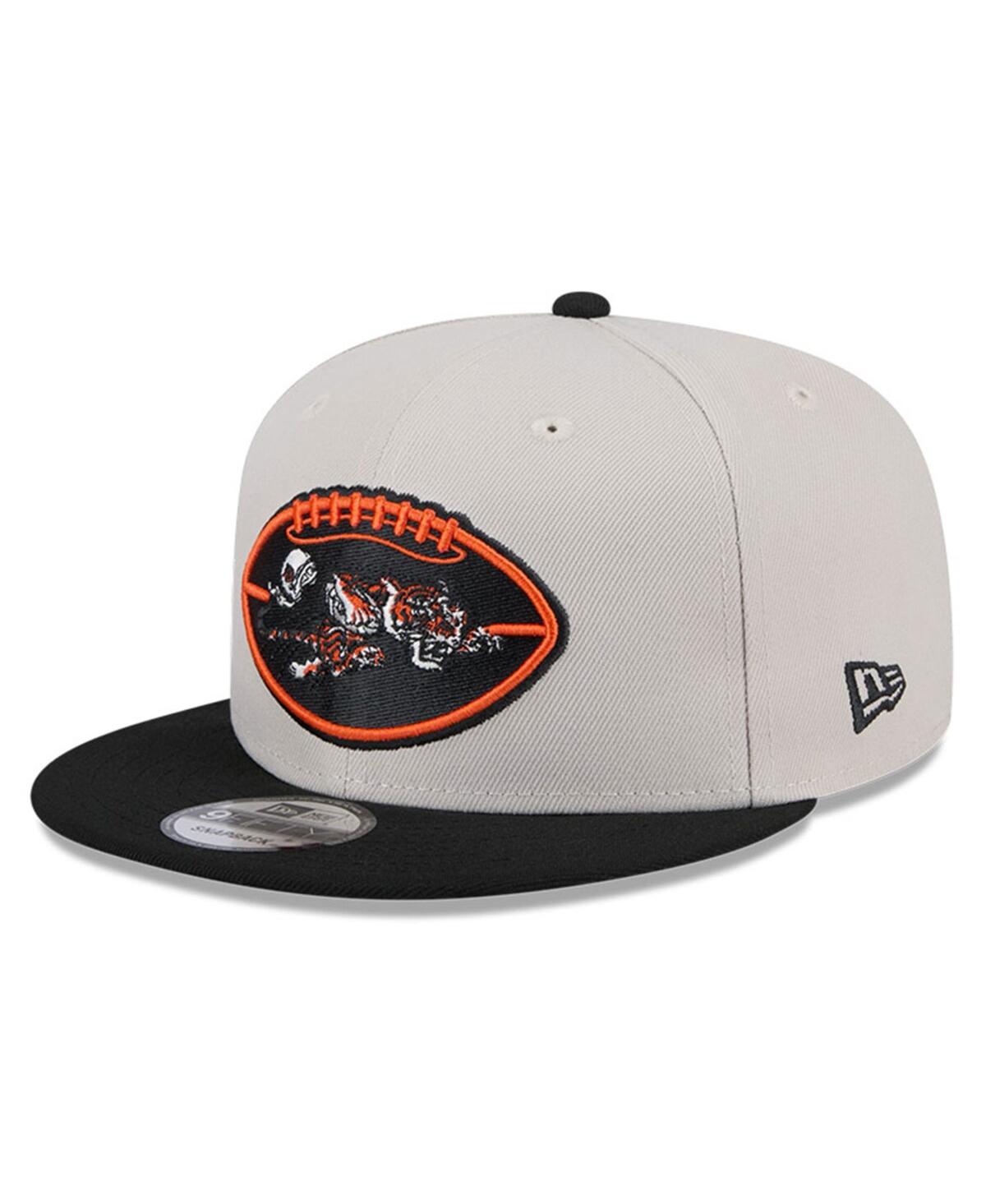 New Era Men's Stone/black Cincinnati Bengals 2024 Sideline Historic 9fifty Snapback Hat In Stone,black