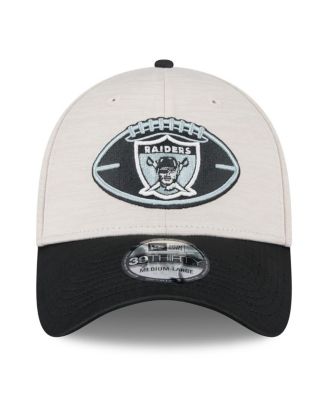 Men's Stone/Black Las Vegas Raiders 2024 Sideline Historic 39THIRTY Flex Hat