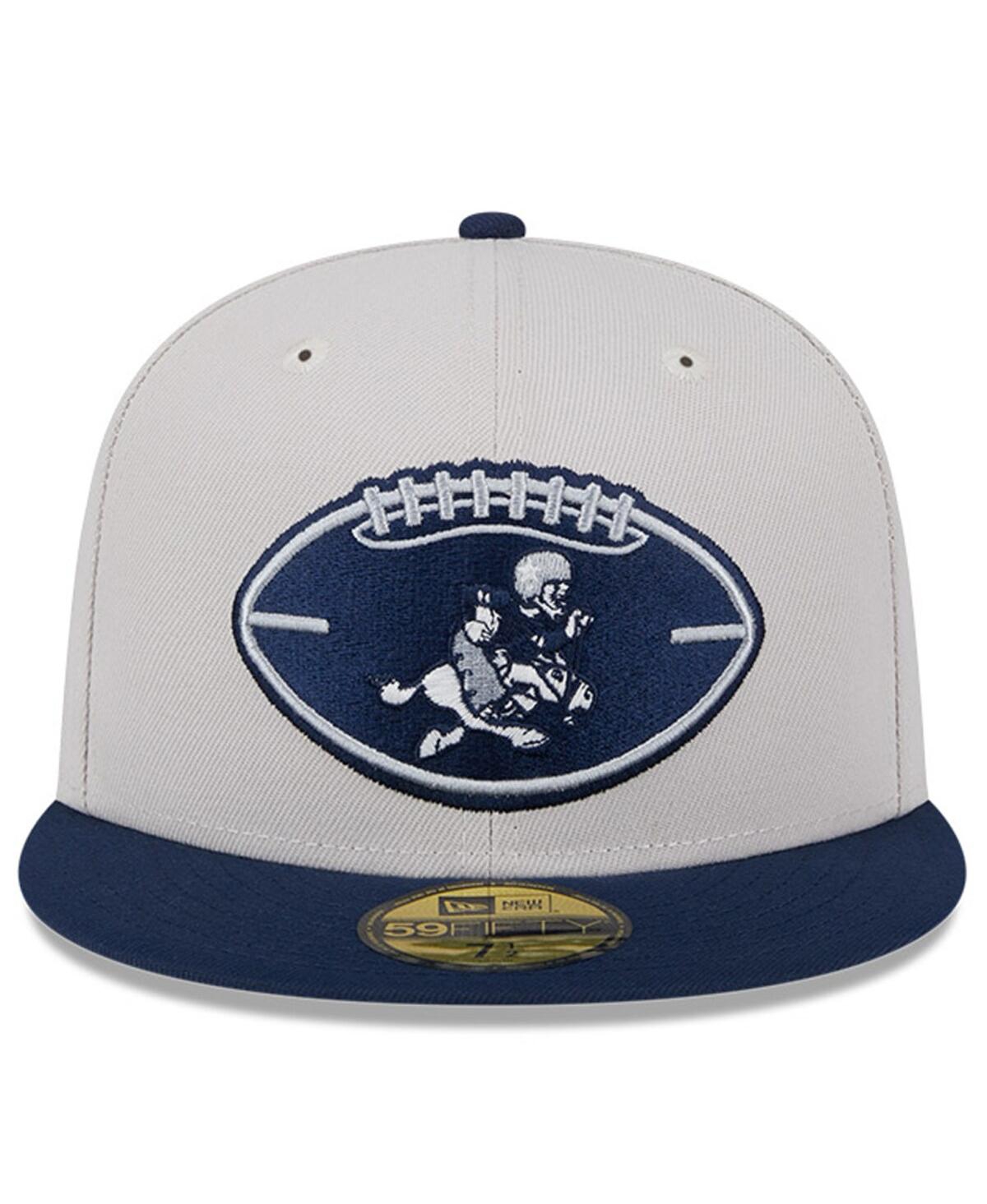 New Era Men's Stone/navy Dallas Cowboys 2024 Sideline Historic 59fifty Fitted Hat In Stone,navy