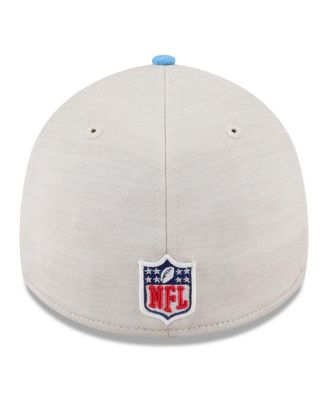 Men's Stone/Light Blue Houston Oilers 2024 Sideline Gridiron Classics 39THIRTY Flex Hat